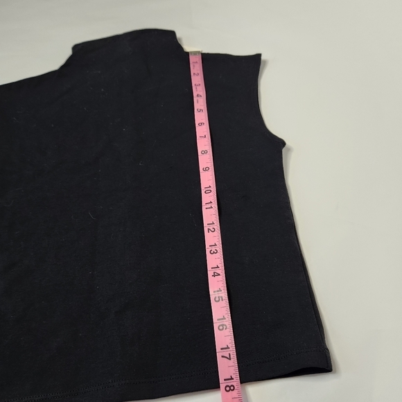 Madewell Women's Size Small Funnel Neck Muscle Tee Black - Picture 2 of 7